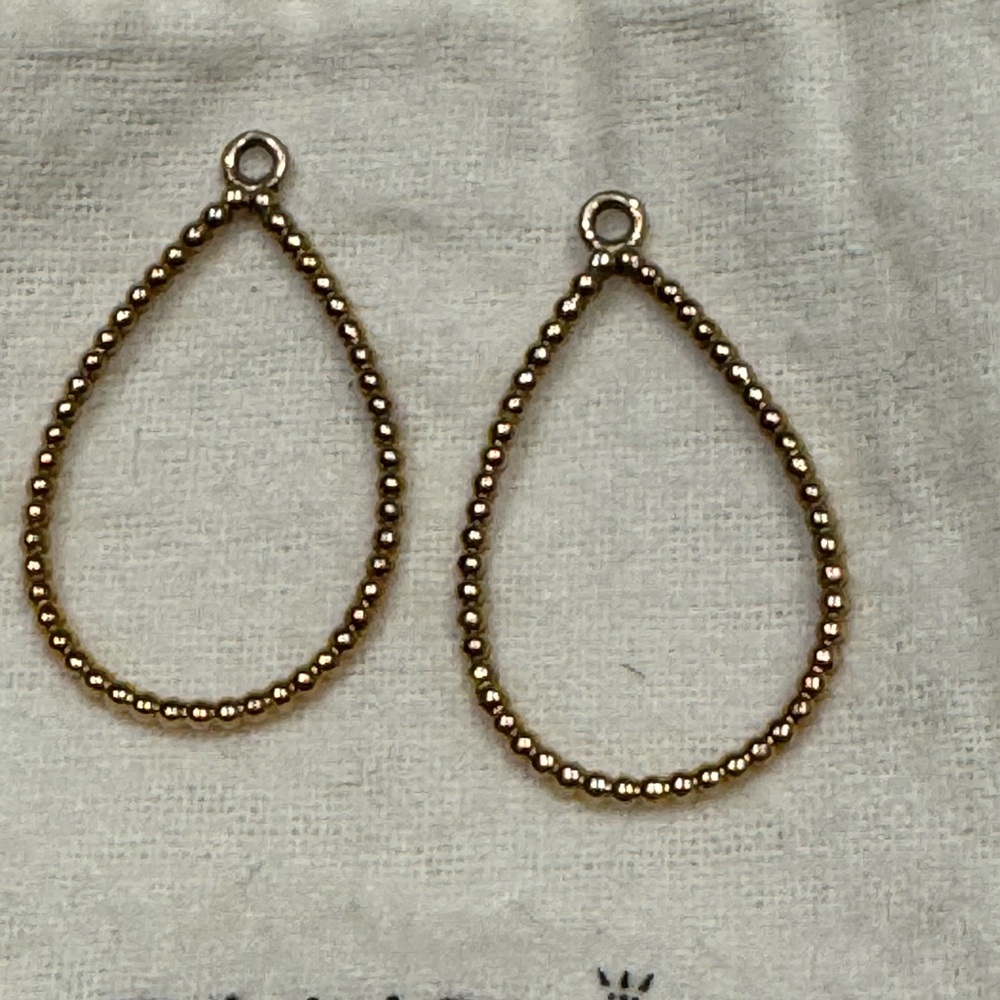 Retired 14k 595 Pandora Compose Twisted Tear Drop earring charm